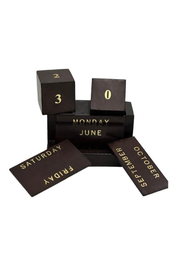 Dark Leather Calendar Set - Magpie Style