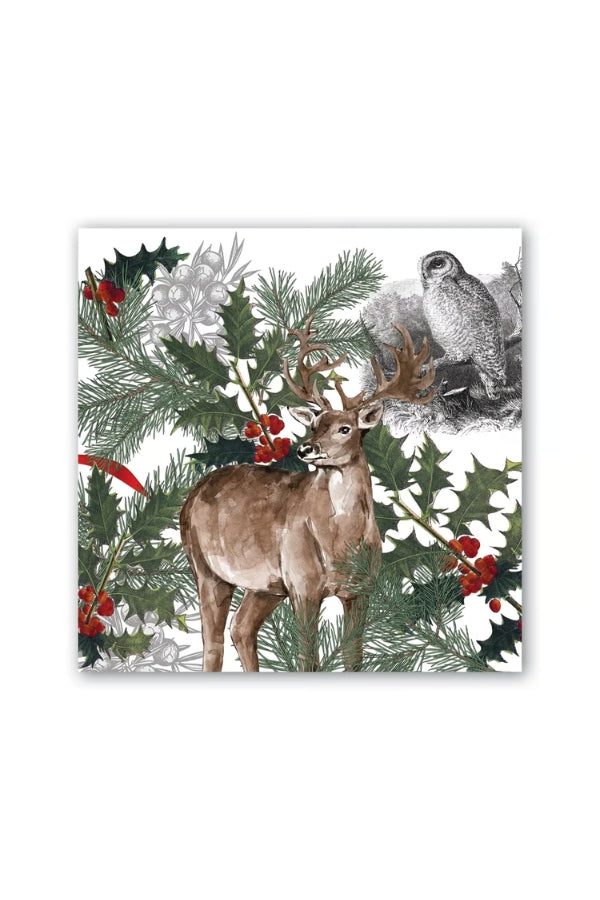 MICHEL DESIGN WORKS Paper Napkins Cocktail - Winter Woodland - Magpie Style