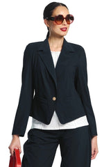 PAULA RYAN Short Waisted Jacket - Black