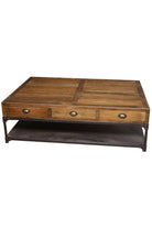Industrial Coffee Table with Metal Shelf - Magpie Style
