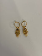 KYOTI Hamsa Charm Hoops - Magpie Style