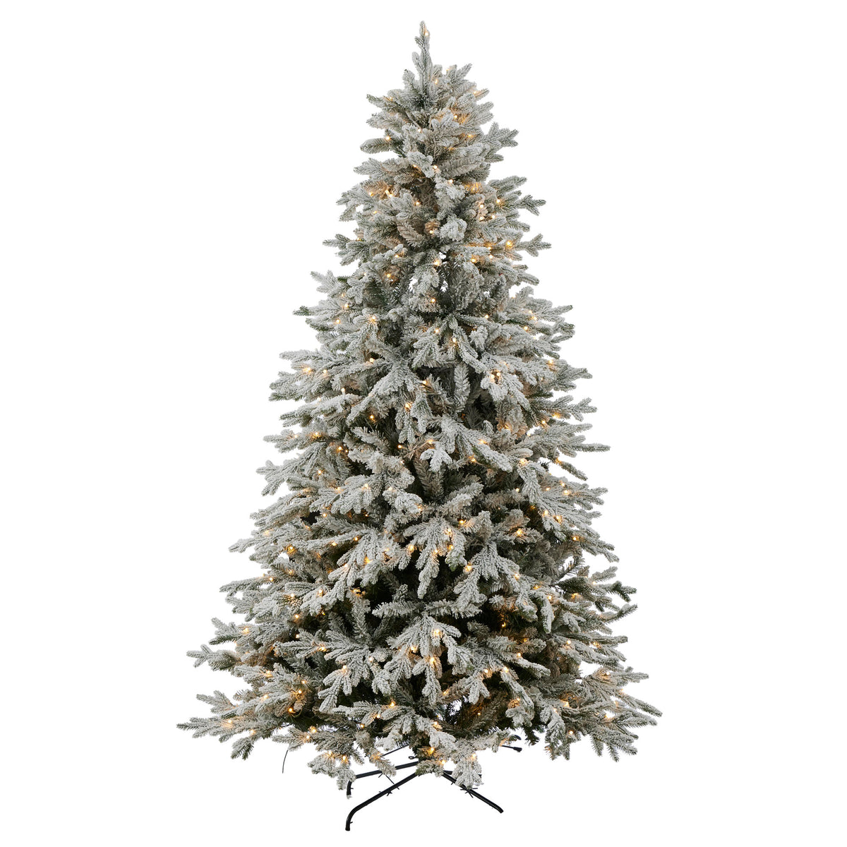 Snow-Finish Christmas Tree with LED Tips - 210cm