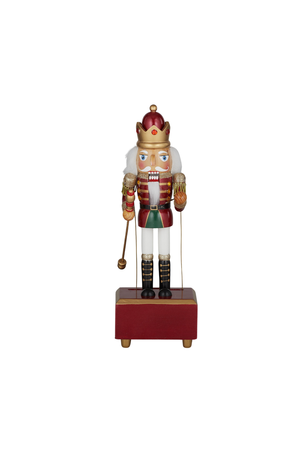 Musical Nutcracker Wood - Red - Magpie Style