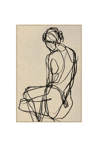 Figure Study Framed Canvas