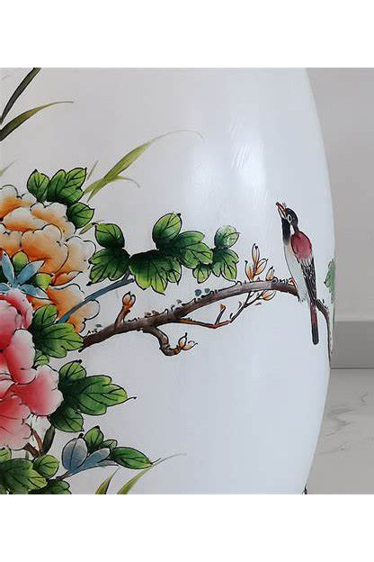 Antique Stool White Floral - Magpie Style