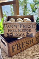 Wooden Vintage Egg Tray - 6 Egg - Magpie Style