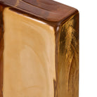 Amber glass brick surface detail