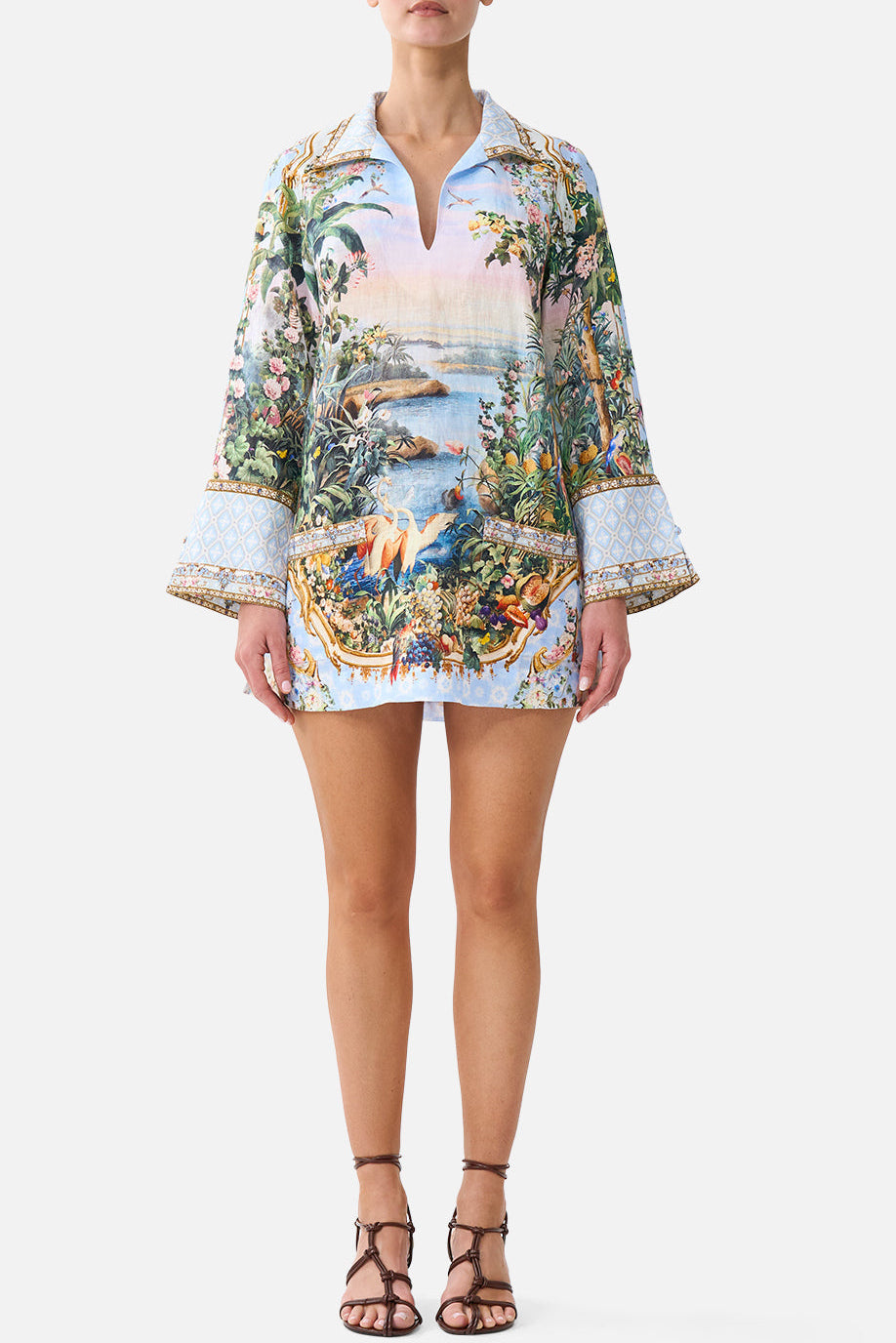 CAMILLA Long Sleeve Tunic Dress - Sisi Society - view 1