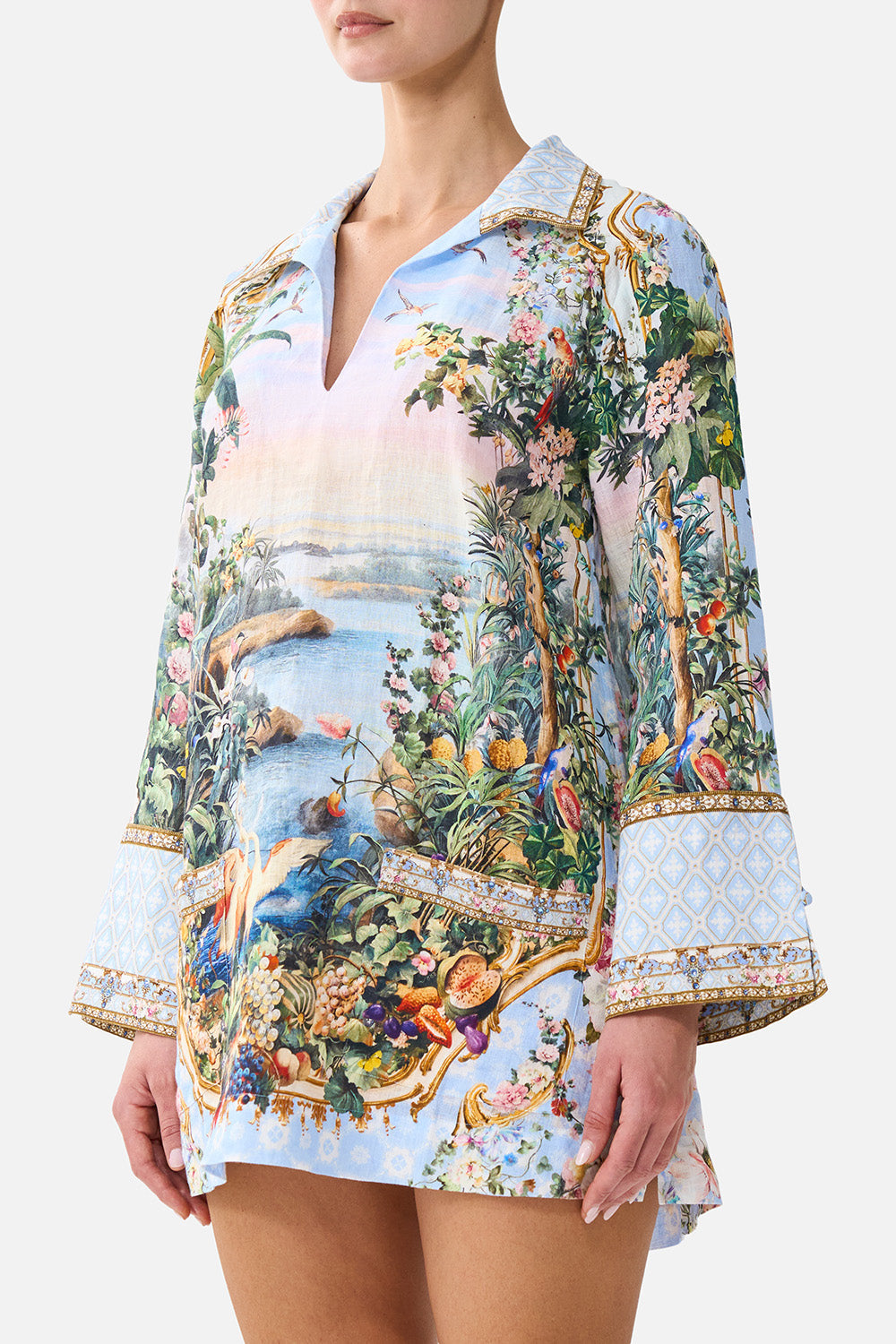 CAMILLA Long Sleeve Tunic Dress - Sisi Society - view 5