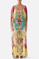CAMILLA Round Neck Kaftan - Painted Prayers - view 1