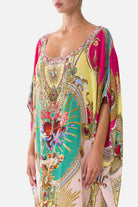 CAMILLA Round Neck Kaftan - Painted Prayers - view 5