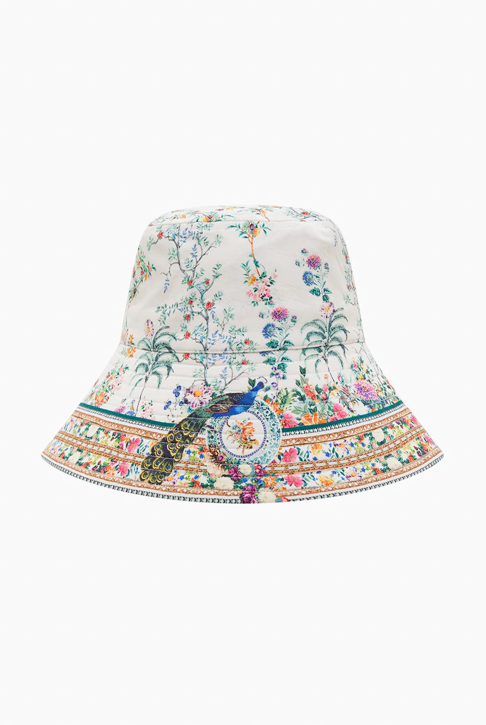 CAMILLA - Wide Brim Bucket Hat - Plumes and Parterres - Magpie Style