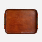 Leather Tray with Brass Handles — additional view
