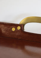 Savory Leather Tray with Brass Handles — additional view