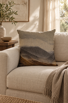 Central Otago Linen Cushion styled in living room