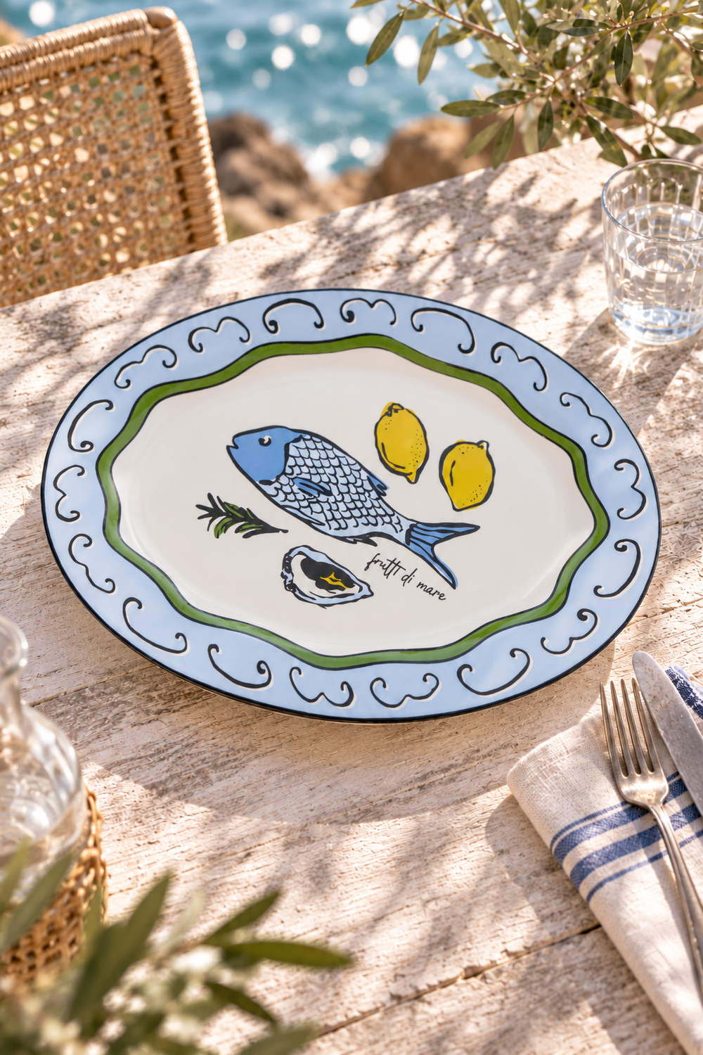 Frutti di Mare Oval Serving Platter