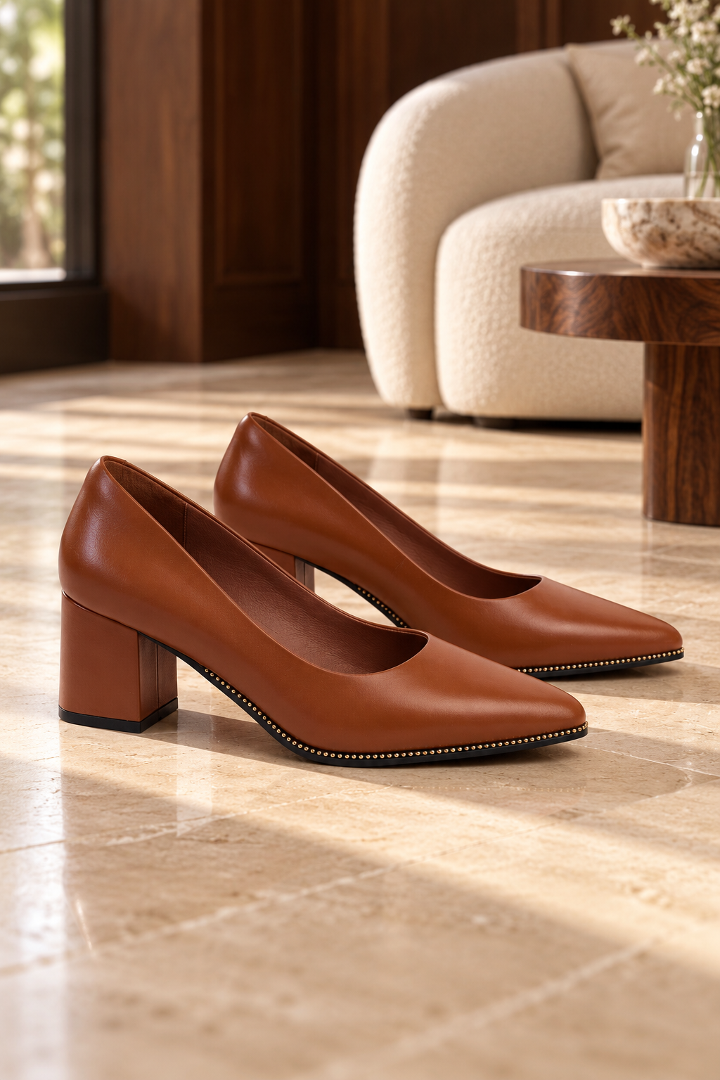 KATHRYN WILSON Frana Heel - Walnut Calf - Magpie Style