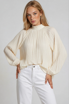 HERZEN'S ANGELEGENHEIT Pleated Blouse - Vanilla - Magpie Style