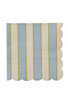 Carnival Paper Napkins - Blue and Ivory, Pack of 20