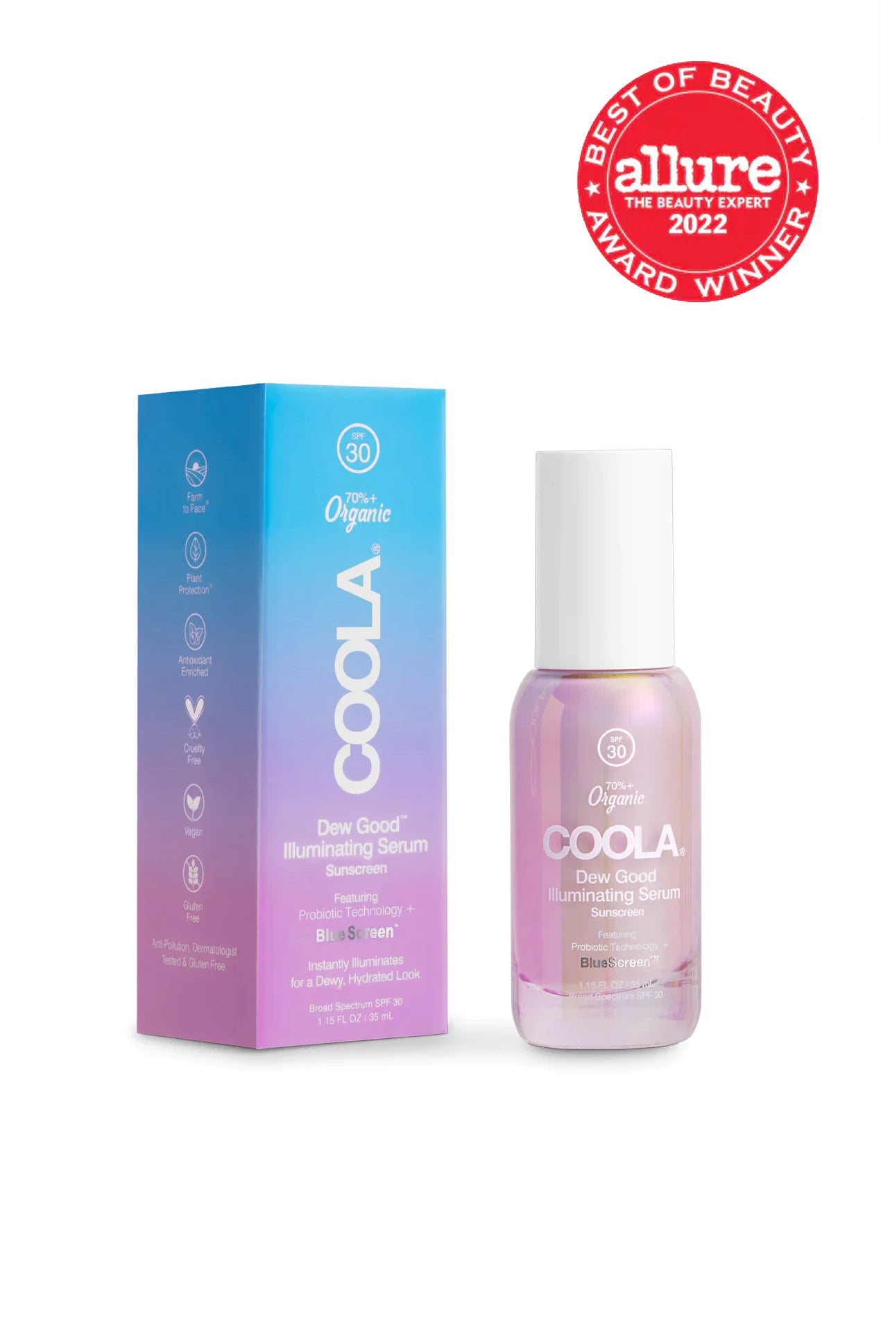 COOLA - Dew Good Illuminating Serum Probiotic Sunscreen - Magpie Style