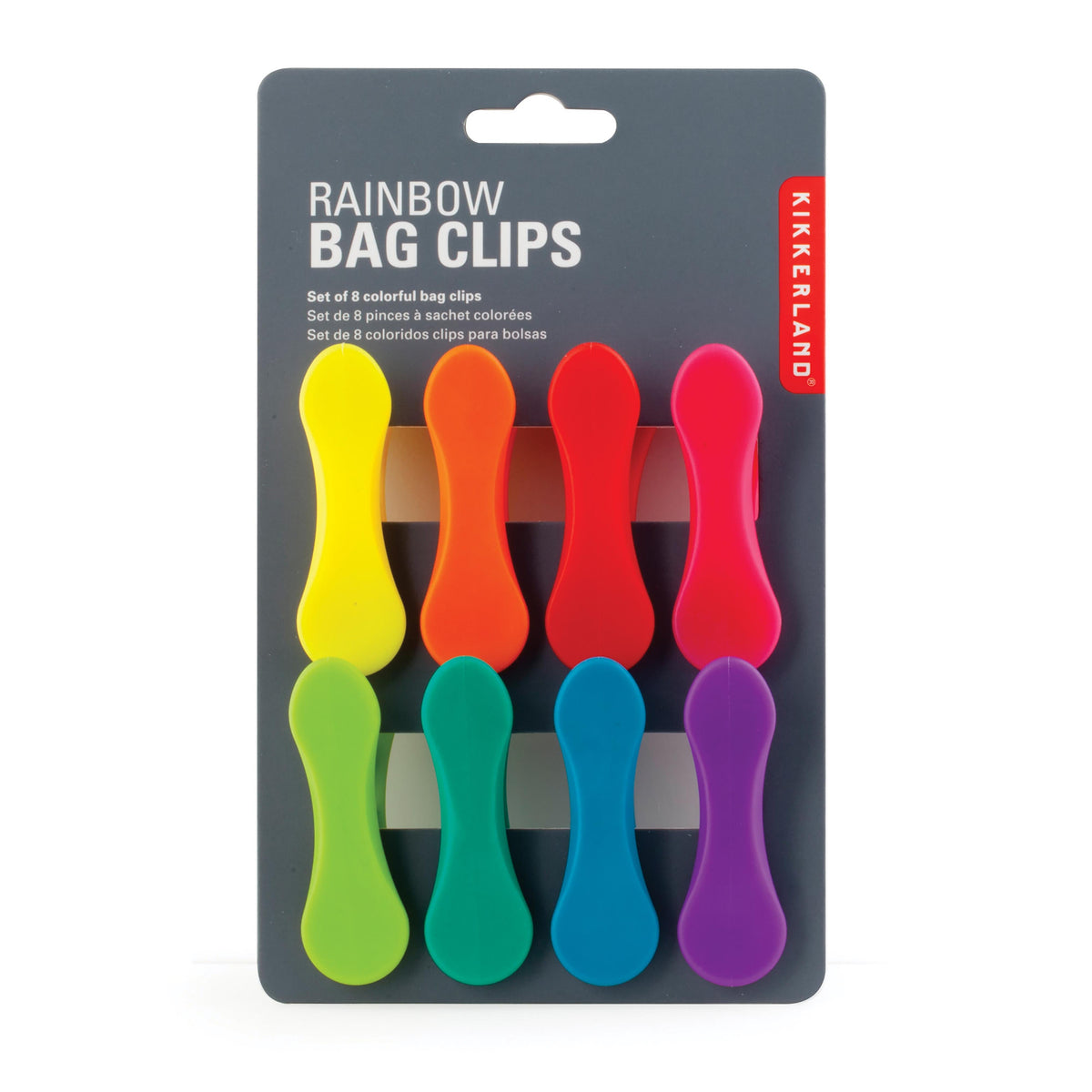 Rainbow Bag Clips - Set of 8 - 5