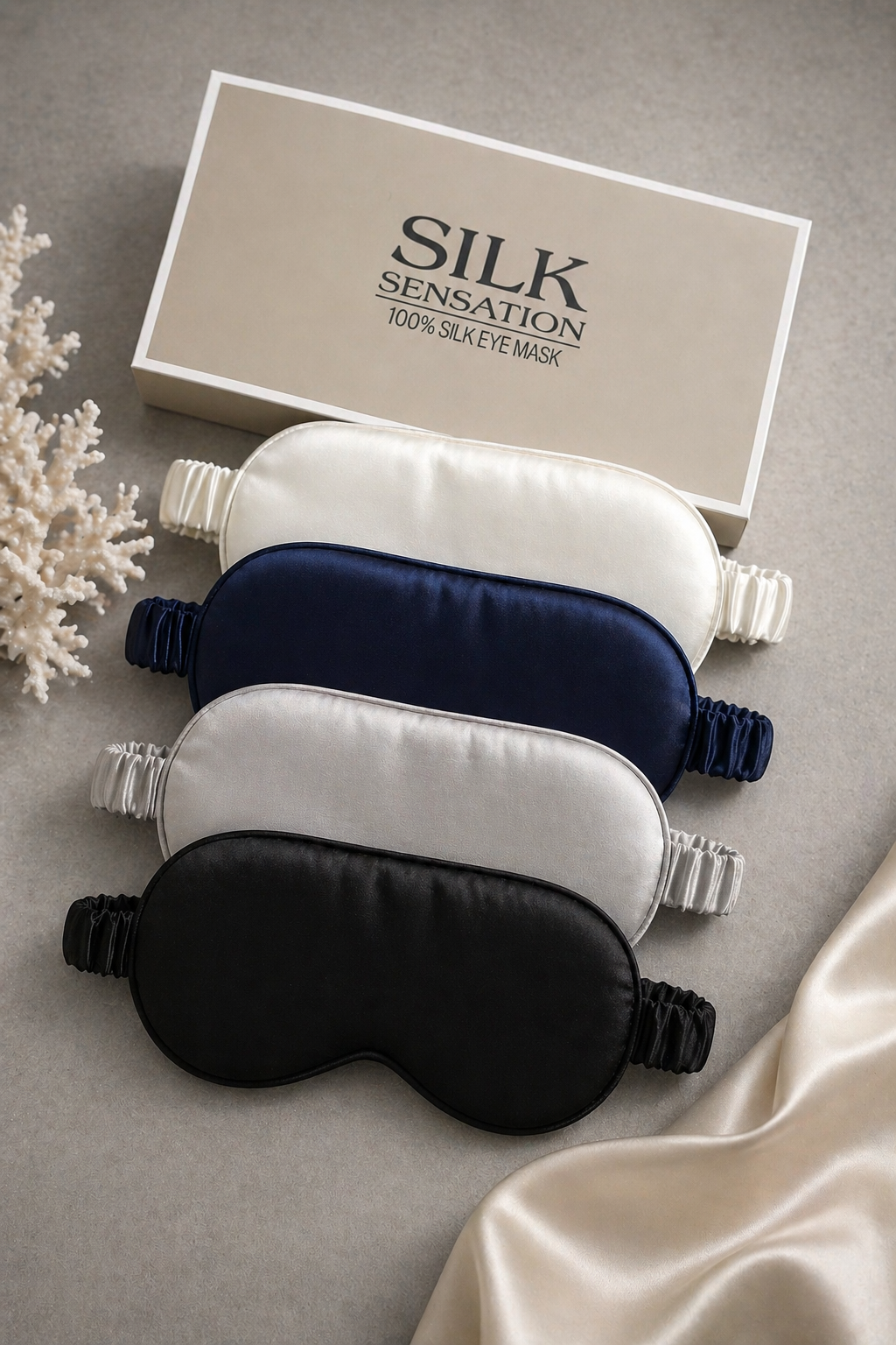 SILK SENSATION - Eye Mask - Royal Blue - Paula Ryan
