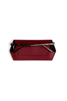 Fox & Leo slimline glasses case - Burgundy