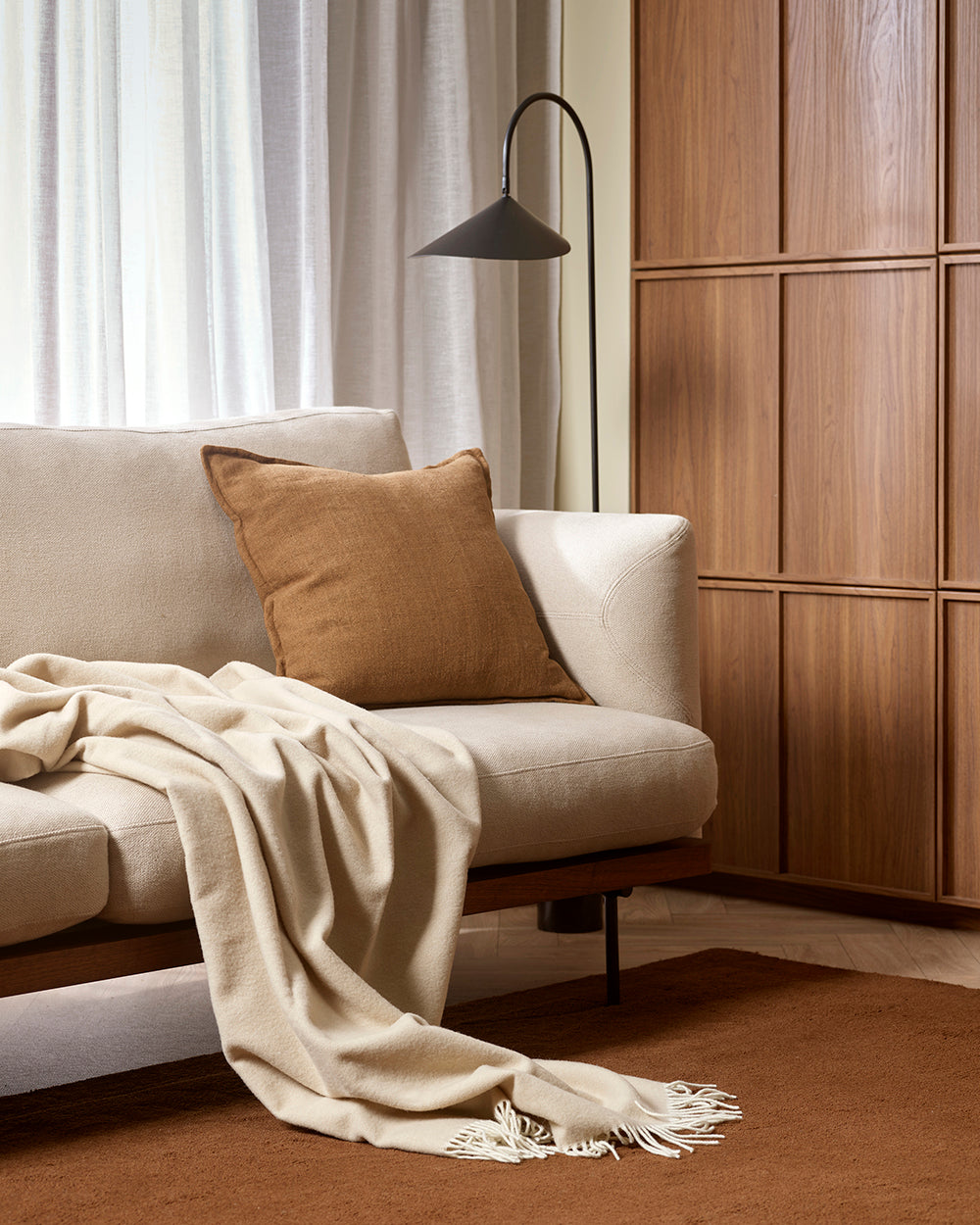 Mosman Merino Wool Throw - Oyster - view 2