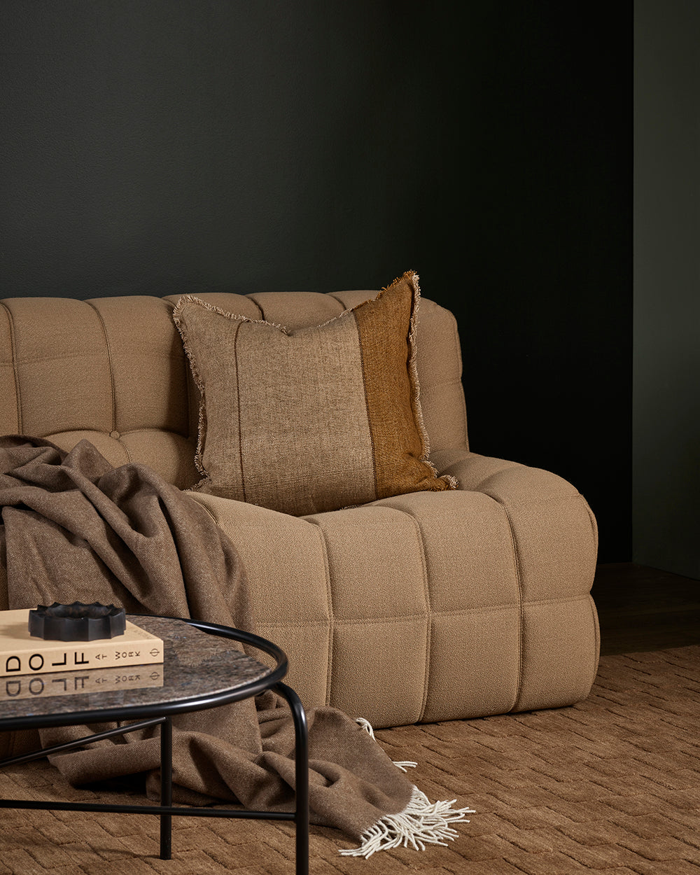 Frankton Cushion - Caramel - view 2