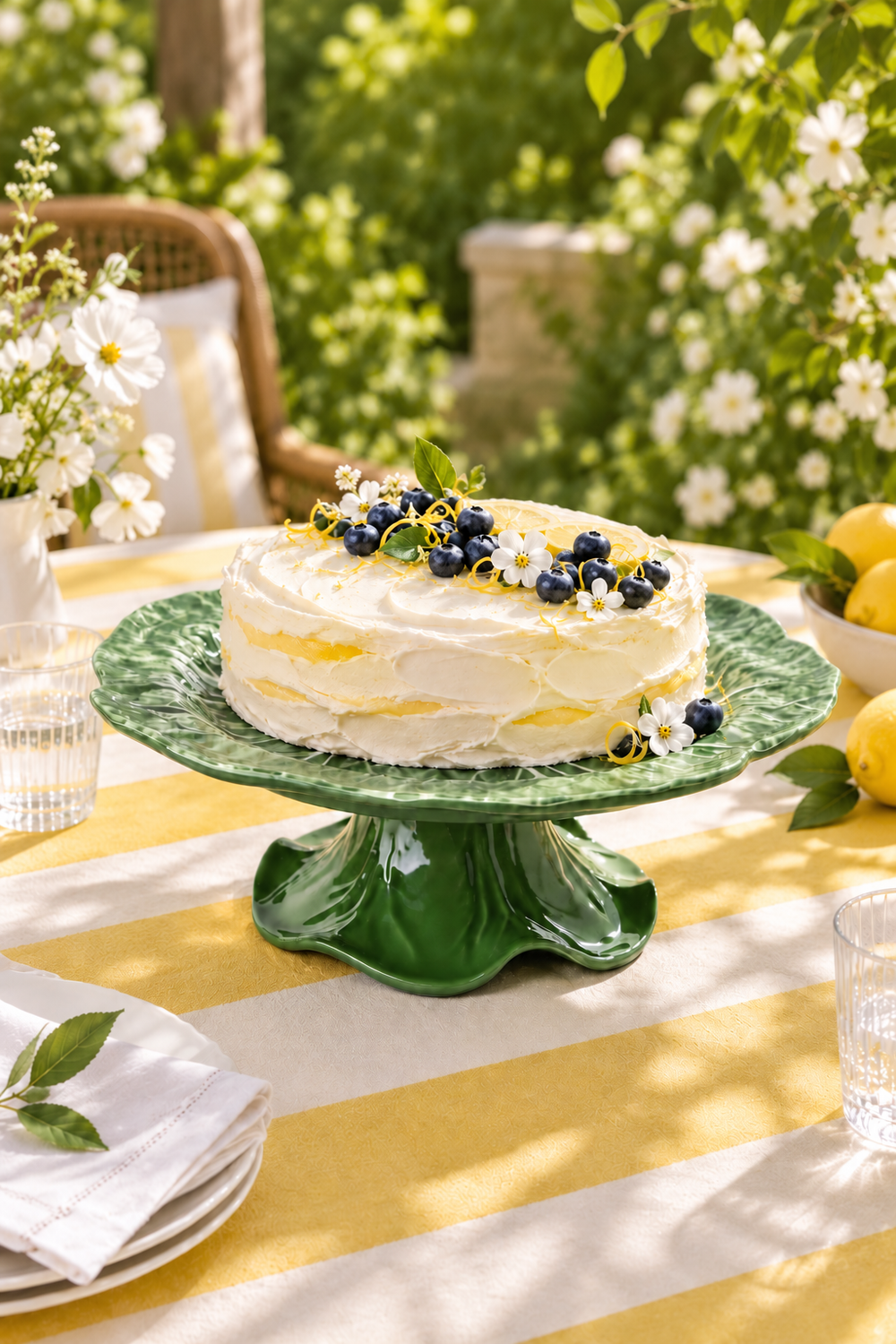 Green Cake Stand – Cabbage Melamine