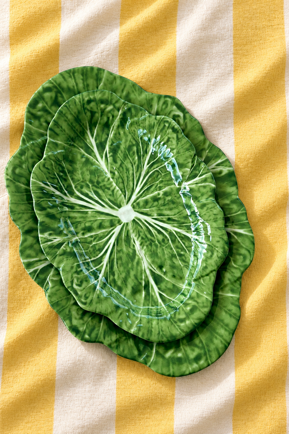 Green Large Oval Platter – Cabbage Melamine