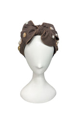 SEVENTH & FIGG Houndstooth with Bow Headband