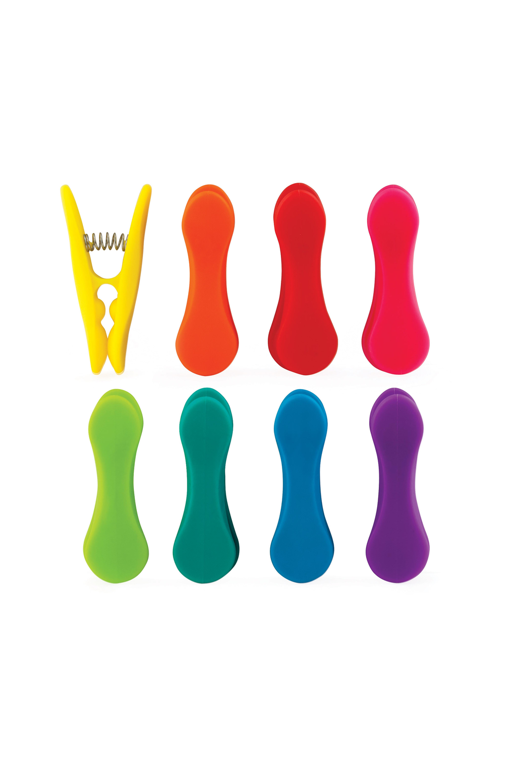 Rainbow Bag Clips - Set of 8