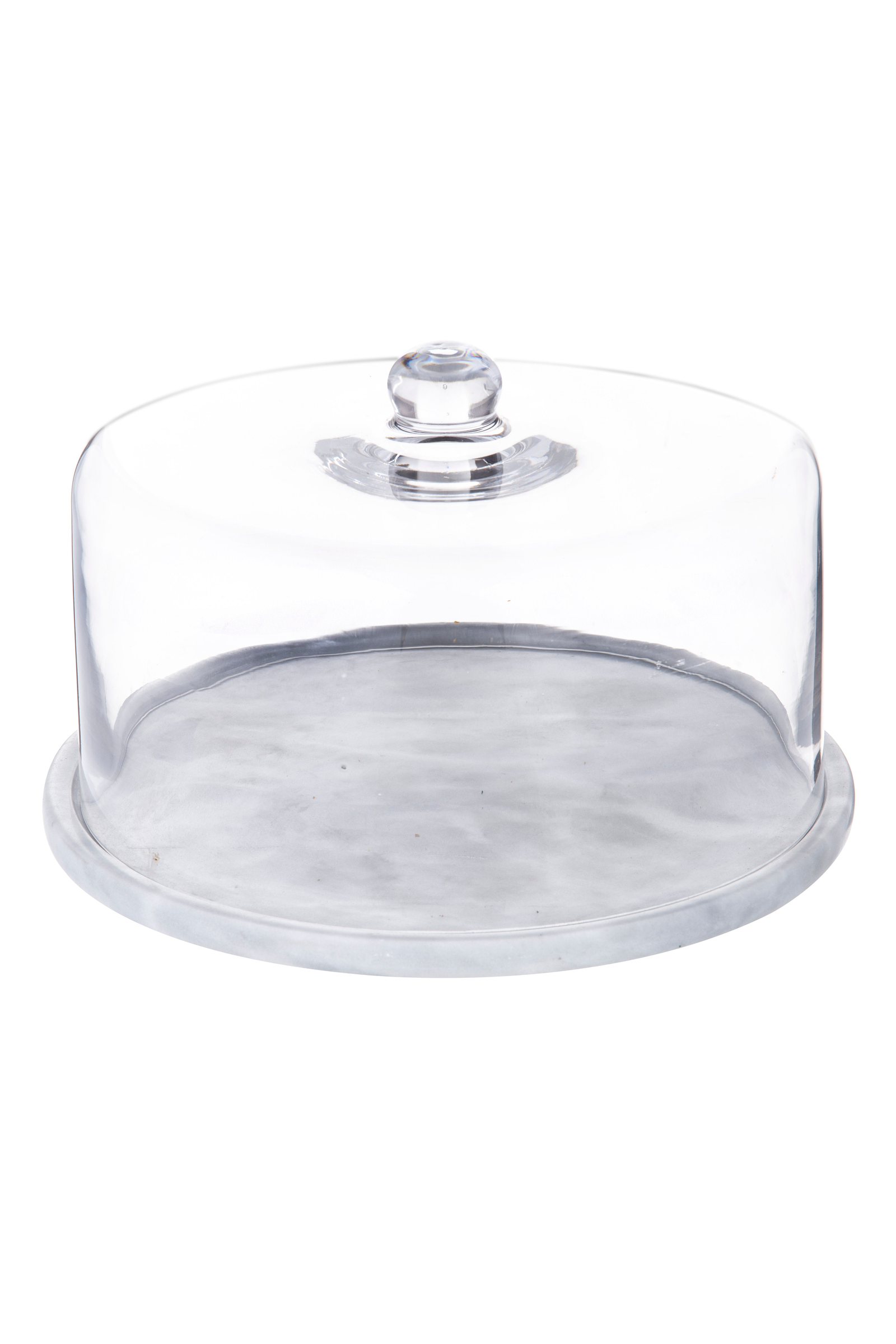 Nuvolo Marble Round Dome - Grey & Clear