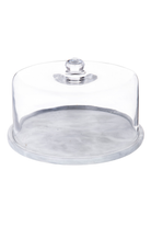 Nuvolo Marble Round Dome - Grey & Clear