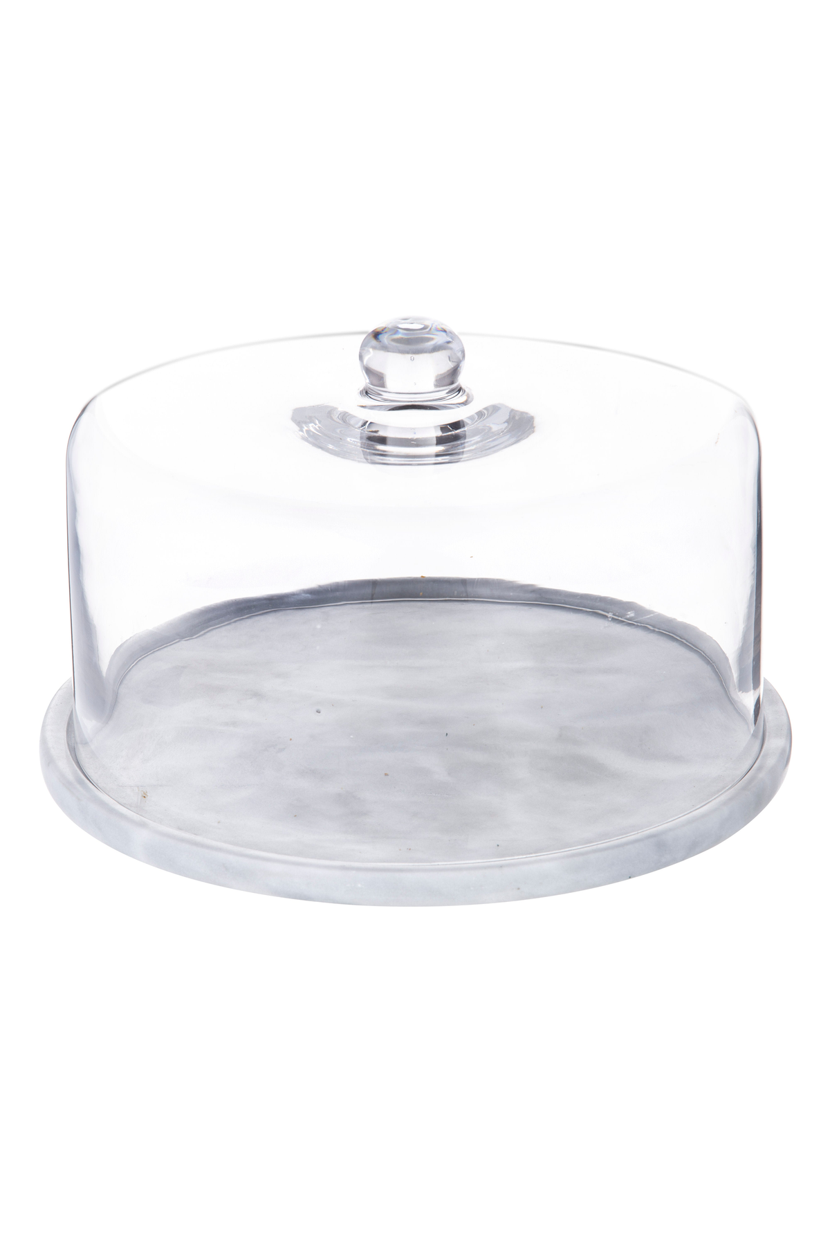Nuvolo Marble Round Dome - Grey & Clear