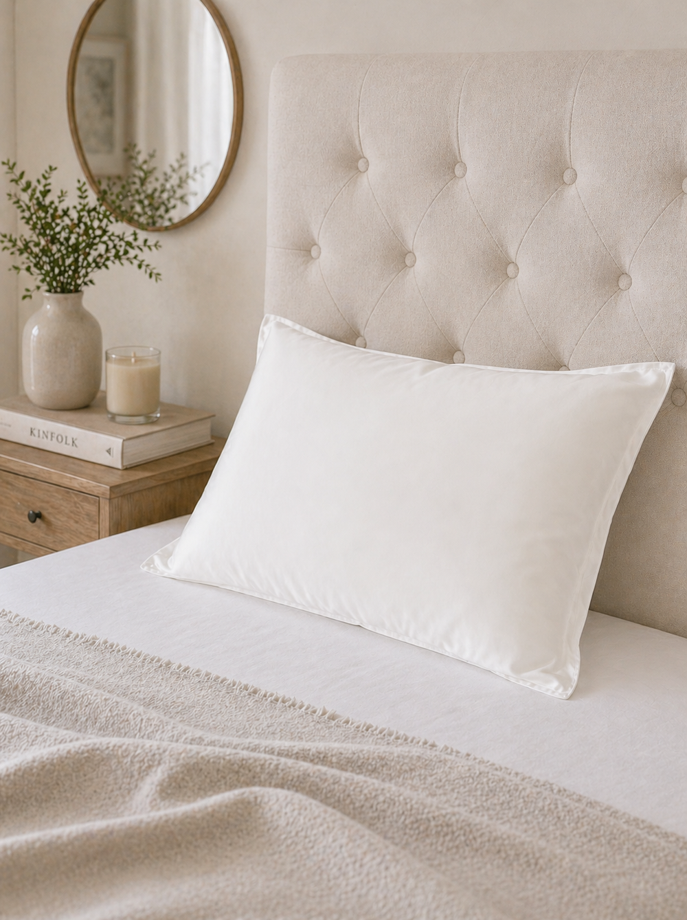 SILK SENSATION - Pillowcase - Ivory