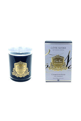 COTE NOIRE Pink Champagne Candle, Crystal Lid - Gold 450g
