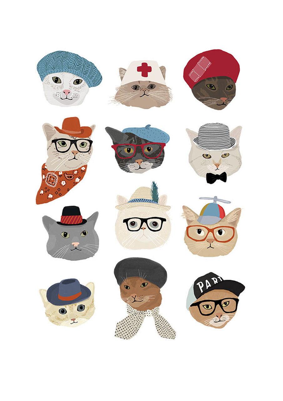 Cats With Hats Card