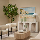 Arch Wood Console Table - White Wash - 4