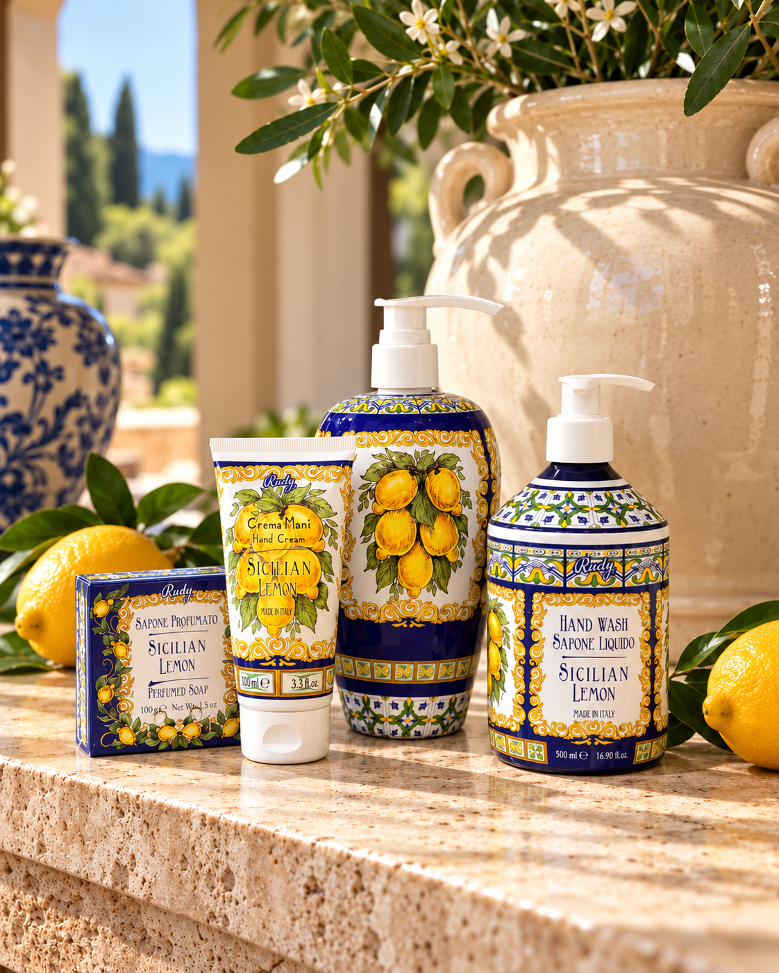 Rudy Profumi Sicilian Lemon bath and body collection
