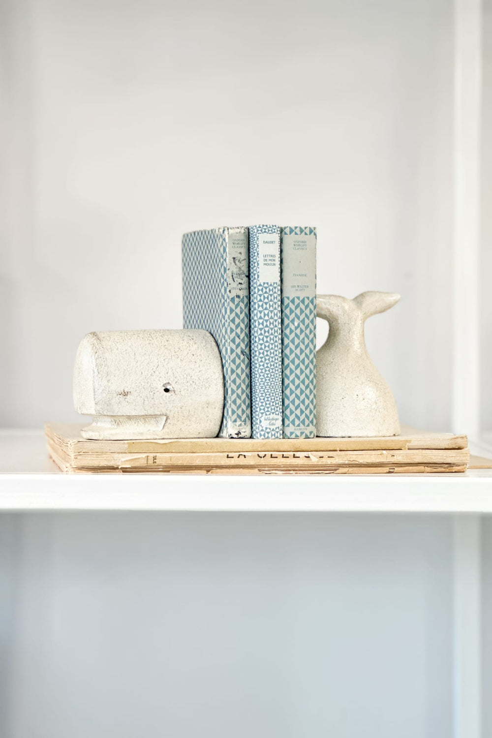 Moby Dick Bookends - Cast Iron
