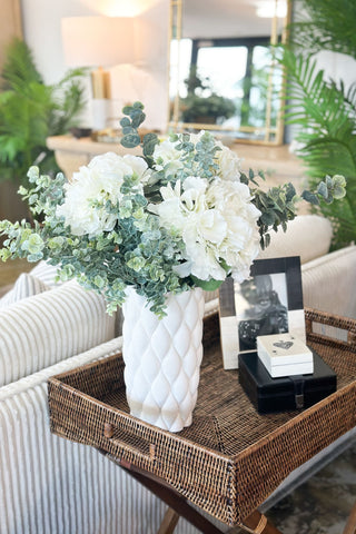 Minx Ceramic Quilted Porcelain Vase