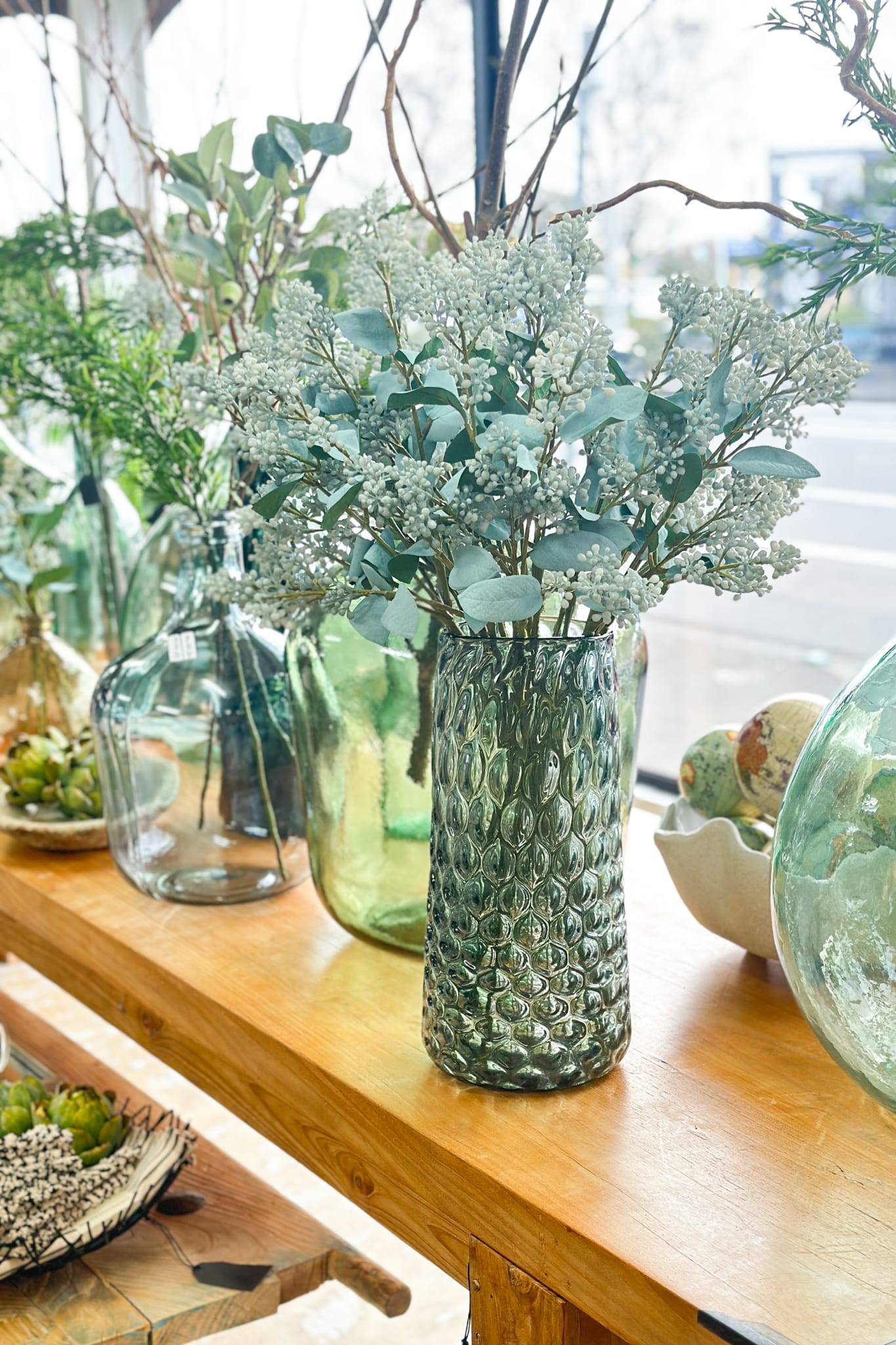 Vaughan Smokey Grey Dimple Vase - Large - Magpie Style