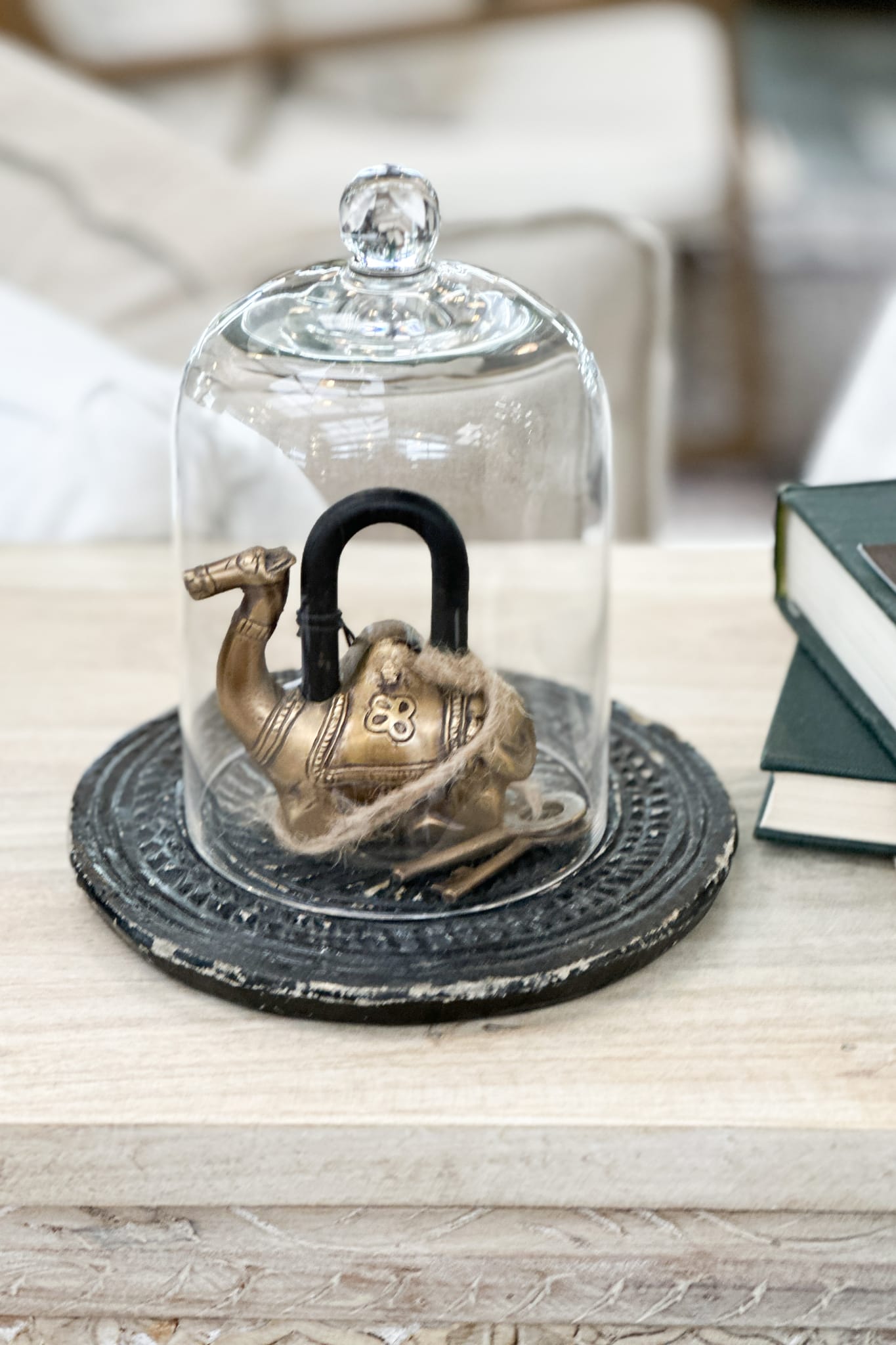 Large Camel Solid Brass Lock (with two keys). - Magpie Style