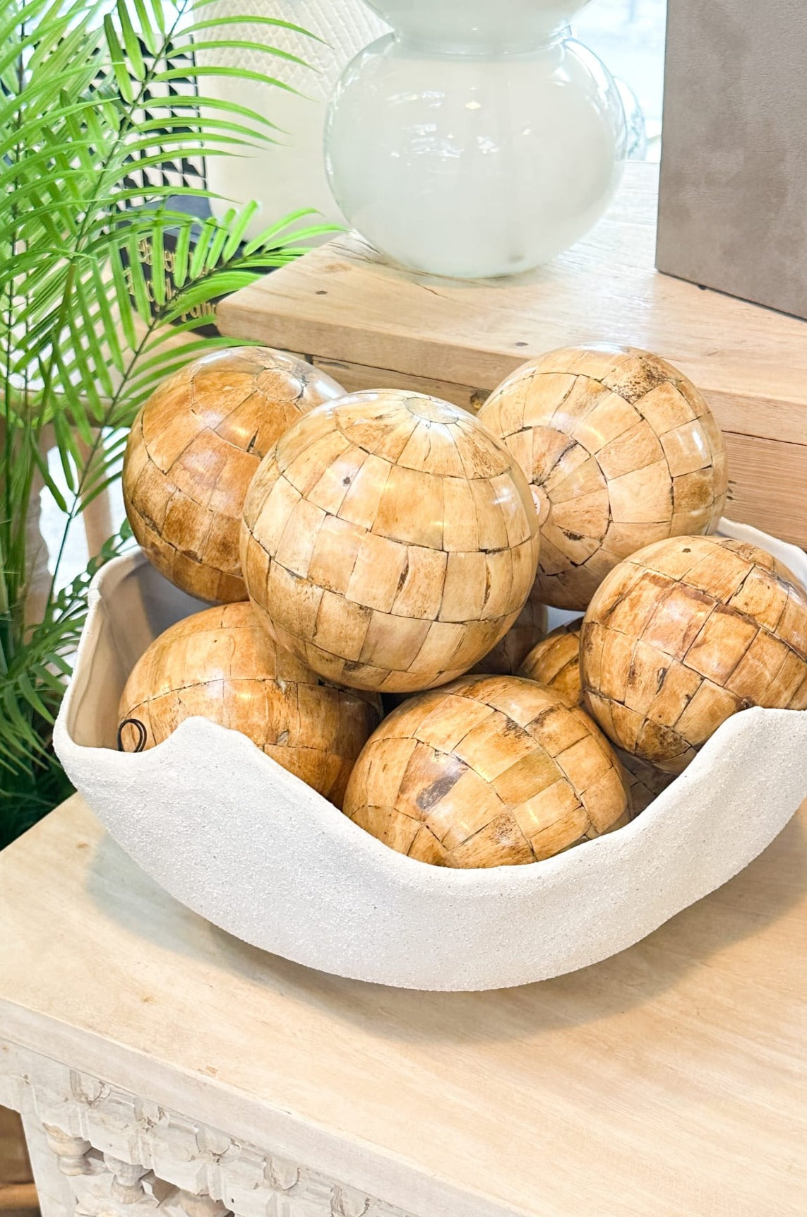 Bone Ball - 12cm - Antique Finish - Magpie Style