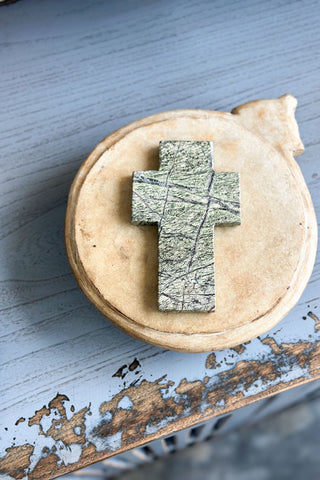 Natural Fossil Stone Cross