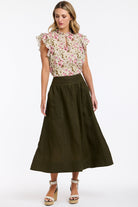 365 DAYS Marion Linen Skirt - Khaki, supplier photo 4