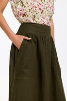 365 DAYS Marion Linen Skirt - Khaki, supplier photo 5