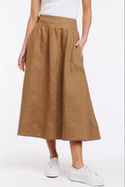 365 DAYS Marion Linen Skirt - Toffee, supplier photo 2